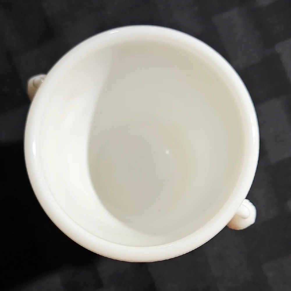 Westmoreland Milk Glass Footed Spooner in Raised Blackberry Pattern